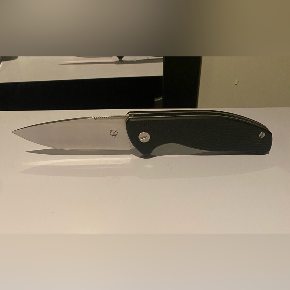 Shirogorov F3 flipper Cronidur 30 Evo drop point w/micarta handle  like …